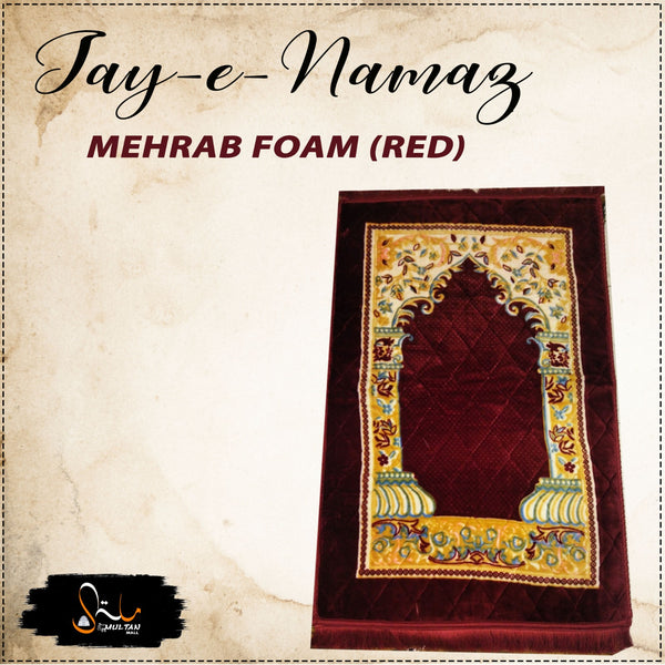 Soft Mehrab Praying Matt- Red